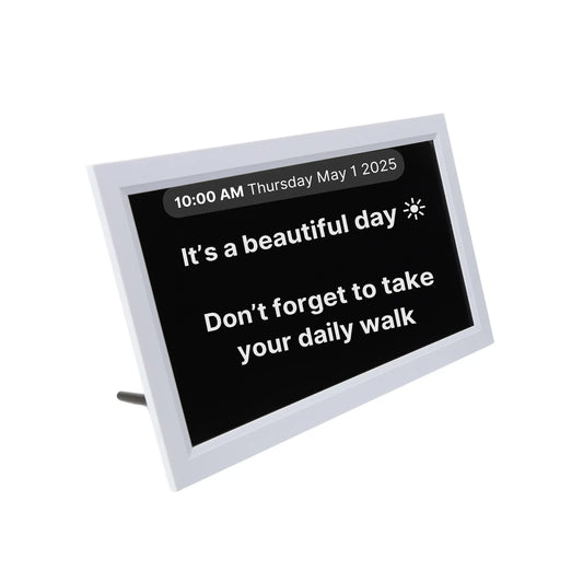 Memoryboard 15.6 inch on white background with a message reminder